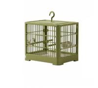 Milageto Sturdy Square Bird Cage | Lockable, Bird Cage with Perch, Spacious, for Tabletop, Small Birds, Finches, Green