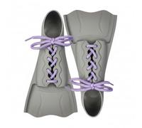 Milageto Swim Training Fins Open-Toe Fins with Lace-Fastening Design Flexible for Swimmers , Agate Gray , M 36-39