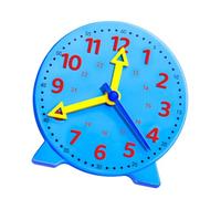 Milageto Teaching Clock Kids Math Learning Toy Teaching Tool Realistic Telling Time Educational Gift for Classroom Preschool Children, Blue