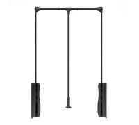 Milageto Telescopic Pull-Down Closet Rod | Pull-Down Wardrobe Rail, Soft Return, Hardware, for Tall Cabinets, for Width 550-700mm