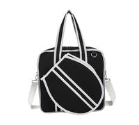 Milageto Tennis Bag Racquet Tote Racket Holder Professional Equipment with Zipper Beginners Professional Badminton Racket Bag Handbag, Black