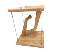 Milageto Tensegrity Structure Wooden Table Learning Education Toy Wooden Tabletop Speaker Stand for Desk Living Room Office Kids Gift, Square