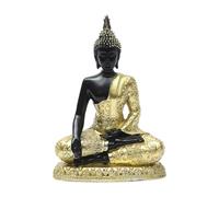 Milageto Thai Buddha Statue Ornament Collectible Buddhist Thai Sculpture Figurine for Office Cabinet Table Shelf Bedroom