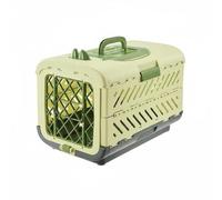 Milageto Travel Carrier Portable Cat Carrier Pet Carrier Airline Approved Carrier Foldable Design With Sturdy PP Build and Ventilated Panels Suitable for air, Green
