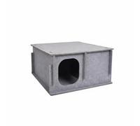 Milageto Tunnel Modular With Soft Scratcher Texture And Slots Felt Build Hid Climb Rest And Exploration suitable for indoor pets bedrooms dens, Gray, One-Tier