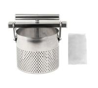 Milageto Vegetable Filling Stainless Steel Manual Press Sturdy Easy to Use Lard Press Lemon Juicer for Home Kitchen Spinach