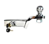 Milageto Vehicle Trailer Bar Ball Mount Hitch With Key Cylinder Cast Coupling Suitable For suvs pickups trailer sites long drives, Silver