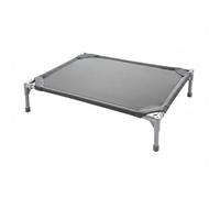 Milageto Ventilated Elevated Bed Dog Cot Pet Bed Raised Lounger With Breathable Mesh And Reinforced Steel Frame raised off the ground for cleaner rest, Light Rock Gray, L 109 78cm, 50-120 Jin