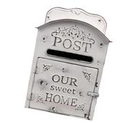 Milageto Wall Mount Mailbox Iron Decorative Mailbox Multifunctional Quick Installation for Garden Gate Ornamental 9.8x5.3x15.7inch