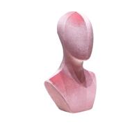 Milageto Wig Display Stand Mannequin Head Model Home Decor Hat Display Stand Wig Holder for Glasses Jewelry Headset Scarves Salon, Pink