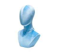 Milageto Wig Display Stand Mannequin Head Model Home Decor Hat Display Stand Wig Holder for Glasses Jewelry Headset Scarves Salon, Light Blue