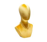 Milageto Wig Display Stand Mannequin Head Model Home Decor Hat Display Stand Wig Holder for Glasses Jewelry Headset Scarves Salon, Yellow