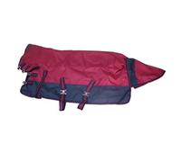 Milageto Winter Horse Blanket 600D Oxford Cloth with Adjustable Straps Coldproof with Neck Cover Horse Rug Horsewear Equine Protection, Burgundy Navy Blue M