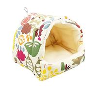 Milageto Winter Parrot Cage Hideaway Cave Shed Birdcage Sleeping Bed House Hut Bird Hanging Nest for Lovebirds Parakeet Macaw Bluebirds Finches, 19cmx19cmx20cm