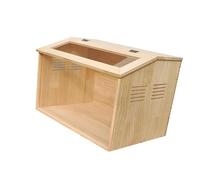 Milageto Wooden Brooder Box for Quail, Parakeet, Hamster, sturdy Wooden Breeding House with Acrylic viewing panel, Thermostat, Removable Panels, Large Size for Indoor Poultry Farming