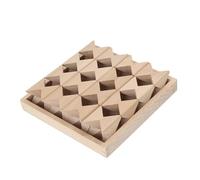 Milageto Wooden Butterfly Block Unfinished Sensory Toy Crafts Wood Building Blocks Set Unpainted, 16 Blocks