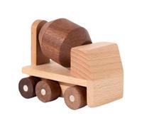 Milageto Wooden Car Toy Ornament Decor Portable Figure Engineering Vehicle Model Early Learning Game for Party Birthday Childrens Day, Style G