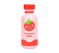Milageto Wooden Drink Bottle Toy Pretend Play Practical Durability Preschool Learning Simulation Premium Boys Girls Role Playing, Strawberry Milk