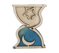 Milageto Wooden Hourglass Busyboard Toy Accessory for Toddler Early Learning Montessori Board Educational Sensory Toy for Ages 3 Years Old, Blue Hourglass
