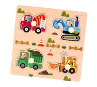 Milageto Wooden Peg Puzzle Memory Games Cartoon Teaching Aids Education Learning Toy Wooden Learning Puzzle for Outdoor Kindergarten, transportation