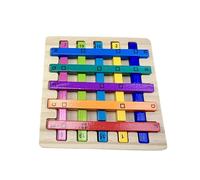 Milageto Wooden Raibow Puzzle Training Toy Problem Solving Creativity Challenge Wood Puzzle Box for Gifts Party Toy Children Friend