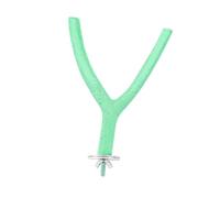 Milageto Y Shaped Bird Perch Stand Portable Exercise Paw Grinding Birdcage Toy for Parrots Cockatiel Lovebirds Parakeet, Green