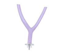 Milageto Y Shaped Bird Perch Stand Portable Exercise Paw Grinding Birdcage Toy for Parrots Cockatiel Lovebirds Parakeet, Purple