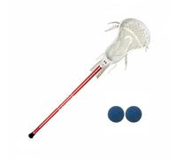 Milageto Youth Equipment Stick Crosse Training Stick Practice Stick With Practical Lattice Head And Secure Netting For Controlled, Red, 30 Inch Adult Lacrosse Stick