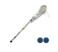 Milageto Youth Equipment Stick Crosse Training Stick Practice Stick With Practical Lattice Head And Secure Netting For Controlled, Multi-color, 24 Inch Youth Lacrosse Stick