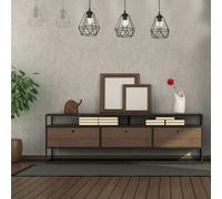 Eko-Light Acero hanging light cage lampshades, three-bulb