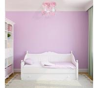 Milagro Angelica Baby Pink Ceiling Lamp 3XE27 Hand Made With Delicate Butterflies Suspended By Crystals Boutique Chic Style