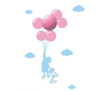 Milagro Ballons LED Childrens Lamp Charming Fun Night Light Ultra Low Consumption 0.6W Colourful Wall Decals Create A 3D Effect
