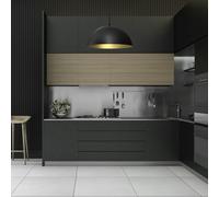 Milagro Beta Hand Made Designer Pendant Lamp 45cm 1xE27 In Matt Black With Gold Interior