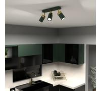 Eko-Light Joker downlight, green/gold, three-bulb