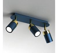 Eko-Light Joker downlight, 3-bulb, blue-gold