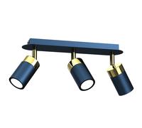Milagro Ceiling Lamp Joker Navy Blue/Gold 3XGU10 in Dark Navy Milagro Dark Navy