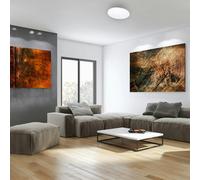 Milagro Ceiling Lamp Siena 25W Led 350 mm Stylish White And Chrome Circular Design Dimmable Including Remote Control