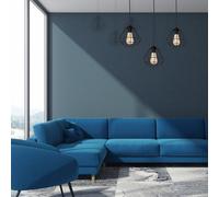 Milagro Colin Black 3 Pendant Lamp 230V - Size: 20 x 60 x 80cm - Wilko