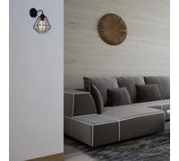 Milagro Colin Black Wall Lamp 230V - Size: 28 x 20 x 3cm - Wilko