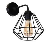 Milagro Colin Wall Lamp Hand Made Matt Black Cage Style