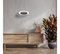Milagro Cosmo Black Led Pendant Lamp 12W Stylish Contemporary Circular Ring Lights