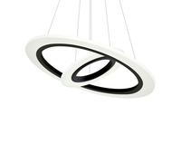 Milagro Cosmo Black LED Pendant Lamp Stylish Ring Lights