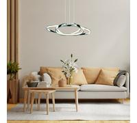 Milagro Craft Chrome Led Pendant Light 45Cm Diameter Elegant Chrome Curves House The Efficient 46W(190W) Led Light Source