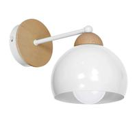 Milagro Dama Pendant Lamp Hand Made Scandi Syle White With Wooden Detail