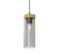 Milagro Elica Designer Pendant Hand Made Smoked Glass Cylindrical Shades