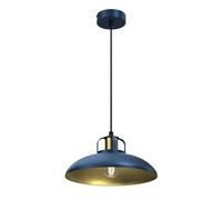 Milagro Felix Blue Pendant Lamp 1XE27 The Hand Made High Quality Fittings 29CM Shades Rugged Industrial Look