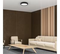 Milagro Ceiling Lamp Gea Black 36W LED Ø390 Mm, Black