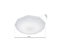Milagro Hex Ceiling Lamp 36cm Great Value LED Light Source Included in White Milagro White