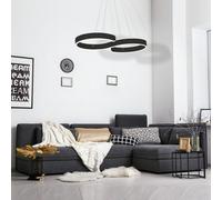 Milagro Infinity Black Led Pendant Light Beautifully Crafted In The Shape Of An Infinity Sign With A 60W Efficient Led Light