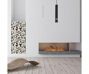Milagro Joker Contemporary Pendant Lamp 1Xgu10 Hand Made Cylindrical Style Light Finished In Matt Black With Chrome Detail